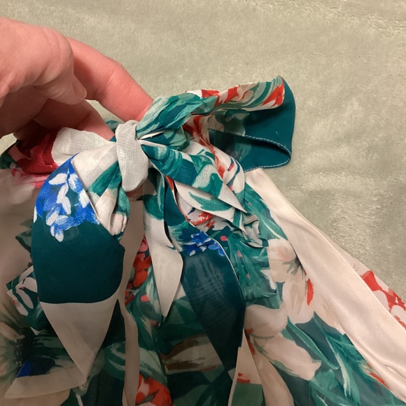 Donna Ricco maxi dress, tropical design, size 14, NWT - Picture 11 of 12